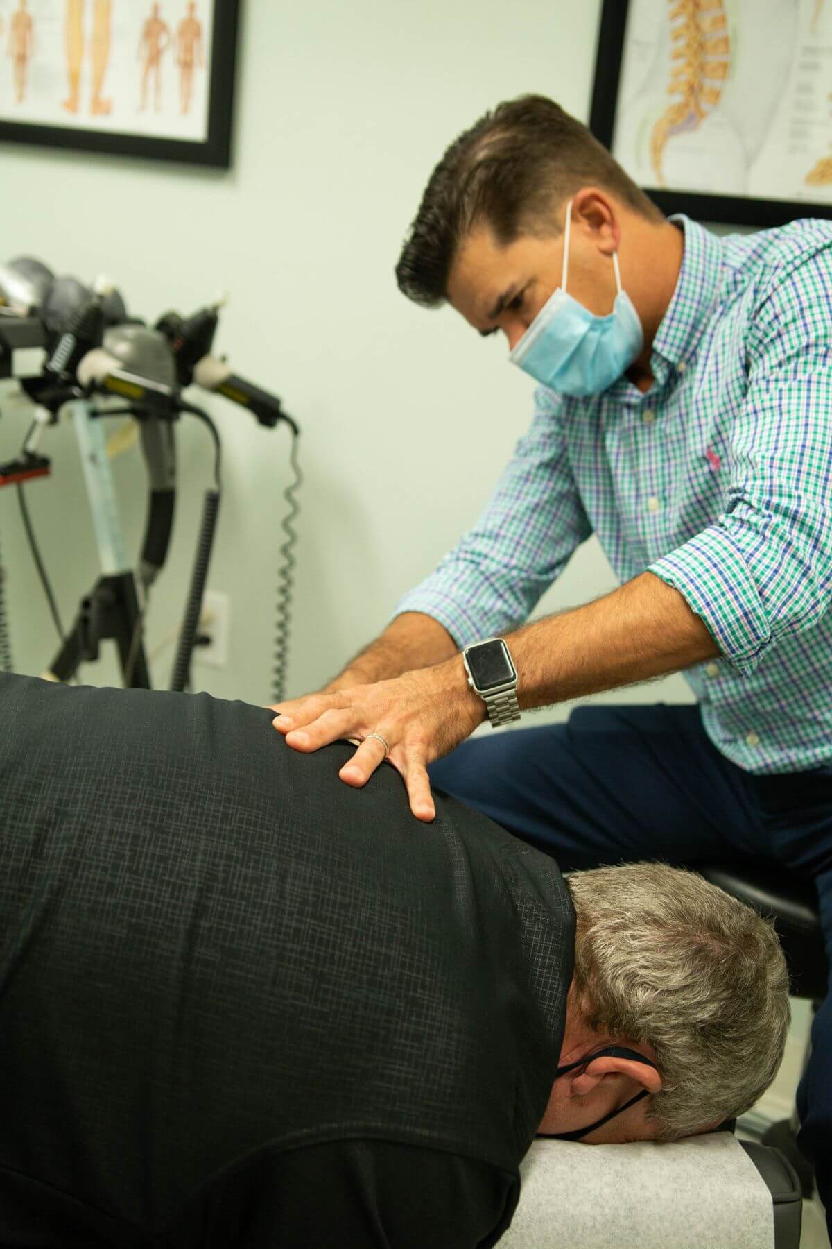 Picture of Dr. Schoch using spinal decompression in Fort Pierce, FL
